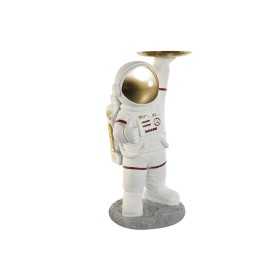Prydnadsfigur Home ESPRIT Vit Gyllene Astronaut 46 x 35 x 77,5 cm