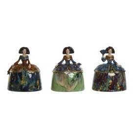 Decorative Figure Home ESPRIT Multicolour Romantic 21,5 x 15,5 x 25,5 cm (3 Units)