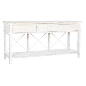 Meuble d'Appoint Home ESPRIT Blanc Marron Métal Sapin 181 x 45 x 86 cm