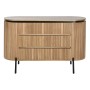 Kommode Home ESPRIT Schwarz natürlich Metall Paulonia-Holz 110 x 39 x 72 cm