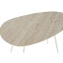 Set of 2 tables Home ESPRIT White Beige Light brown Metal Ceramic 73 x 43 x 45 cm