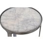 Set of 3 tables Home ESPRIT White Silver Aluminium Marble 45 x 45 x 56 cm