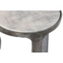 Set of 3 tables Home ESPRIT White Silver Aluminium Marble 45 x 45 x 56 cm