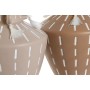Vase Home ESPRIT Marron Marron Clair Céramique Colonial Frange 15,5 x 15,5 x 17,1 cm (2 Unités)