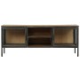 TV furniture Home ESPRIT Natural Dark grey Wood Metal 137 x 40 x 55 cm