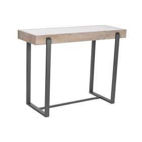 Table d'appoint Home ESPRIT Blanc Gris Métal 100 x 39 x 75 cm