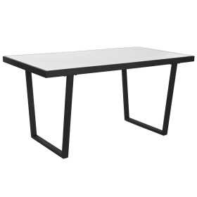 Table de Salle à Manger Home ESPRIT Blanc Noir Métal 150 x 80 x 75 cm