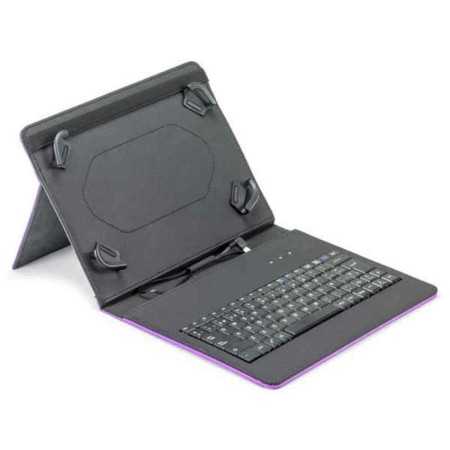 Bluetooth-Tastatur für Tablet Maillon Technologique MTKEYUSBPR2 9.7"-10.2" Schwarz Qwerty Spanisch Purpur Spanisch