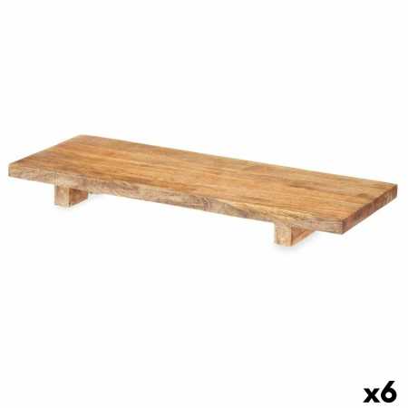 Tischdekoration rechteckig Braun Mango-Holz 50 x 5,5 x 20 cm (6 Stück)