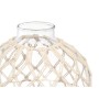 Boule Décorative Blanc Transparent verre Corde 21 x 23 cm (4 Unités)