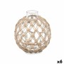 Decorative bauble Transparent Natural Glass Rope 18 x 20 cm (6 Units)