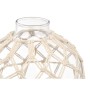 Decorative bauble White Transparent Glass Rope 18 x 20 cm (6 Units)