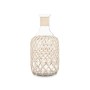 Flasche Deko Weiß Durchsichtig Glas Schnur 18 x 38 cm (4 Stück)