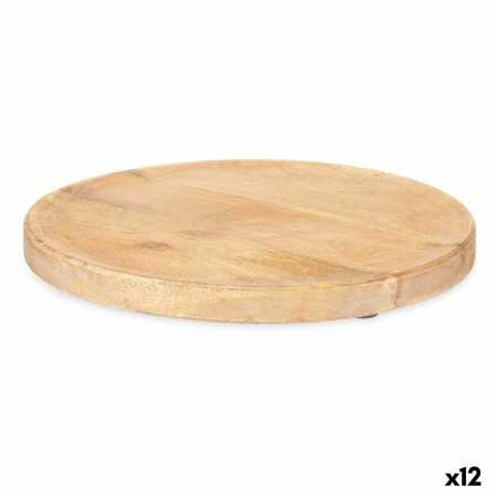 Centerpiece Circular Brown Mango wood 30 x 2 x 30 cm (12 Units)