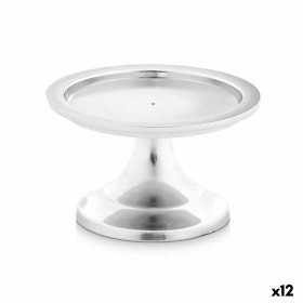 Candle Holder Silver Aluminium 10 x 6 x 10 cm (12 Units)