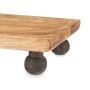 Tischdekoration rechteckig Braun Mango-Holz 40 x 6,5 x 20 cm (8 Stück)