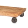 Tischdekoration rechteckig Braun Mango-Holz 45 x 6 x 25 cm (6 Stück)