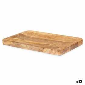 Tischdekoration rechteckig Braun Mango-Holz 30 x 1,5 x 20 cm (12 Stück)