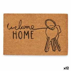 Doormat Welcome Home Natural 60 x 1 x 40 cm (12 Units)