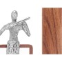 Deko-Figur Violine Silberfarben Holz Metall 13 x 27 x 13 cm