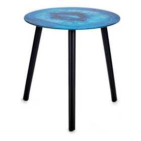 Table d'appoint Turquoise Verre (40 x 41,5 x 40 cm)