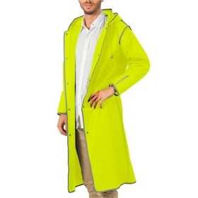 Raincoat with Hood Perletti City Trench Unisex Yellow Reflective