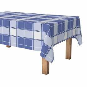 Tischdeckenrolle Exma Fleckenbeständig Blau Kariert Klassich 140 cm x 25 m