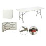 Folding Table White Metal Polyethylene 180 x 74 x 74 cm