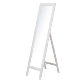 Standspiegel Holz Weiß Glas 40 x 145 x 40 cm