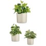 Set de pots Ø 14 cm Ø 22 cm Ø 17 cm Cylindre 3 Pièces Gris