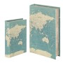 Set de boîtes décoratives Signes Grimalt Livre Mappemonde Bois MDF 5 x 26 x 17 cm