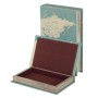 Set of decorative boxes Signes Grimalt Book World Map MDF Wood 5 x 26 x 17 cm