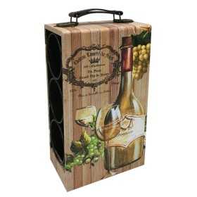 Caisse Signes Grimalt Bouteilles de vin Métal Bois MDF 11,5 x 33,5 x 18 cm