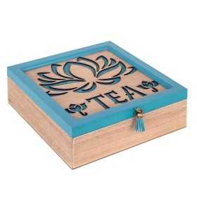 Teebox Signes Grimalt Lotusblume Holz MDF 24 x 8 x 24 cm