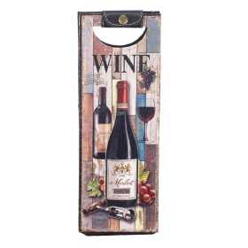 Bag for Wine Bottle Signes Grimalt Metal MDF Wood 11,5 x 36,5 x 13,5 cm
