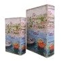 Set of decorative boxes Signes Grimalt Book MDF Wood 7 x 27 x 18 cm