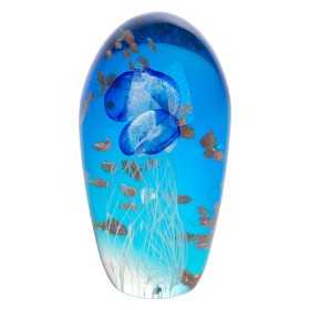 Paperweight Signes Grimalt Jellyfish Blue Glass Crystal