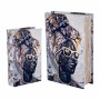Set dekorativer Karten Signes Grimalt Buch Afrikanerin Holz MDF 18 x 7 x 27 cm
