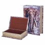 Set dekorativer Karten Signes Grimalt Buch Elefant Holz MDF 18 x 7 x 27 cm