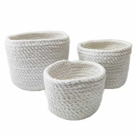 Set de basket Signes Grimalt Blanc Fibre 19 x 15 x 19 cm