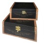 Set of decorative boxes Signes Grimalt Suitcase Wood Polyskin 20,5 x 13,5 x 26 cm