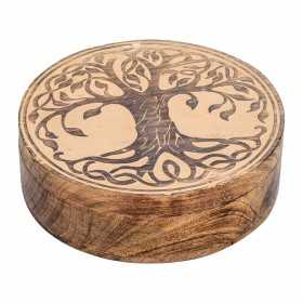 Decorative box Signes Grimalt Tree Mango wood 20 x 6 x 20 cm