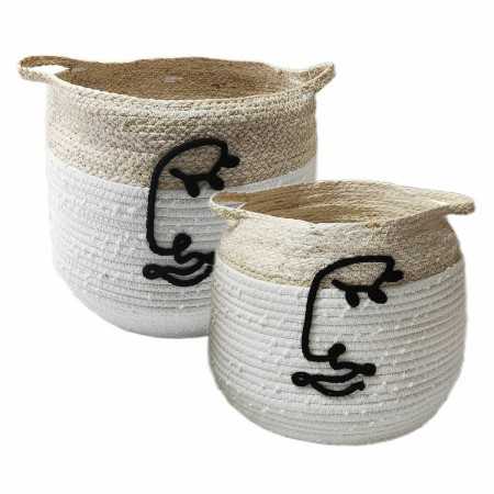 Basket set Signes Grimalt White Fibre 32 x 29 x 32 cm (2 Units)