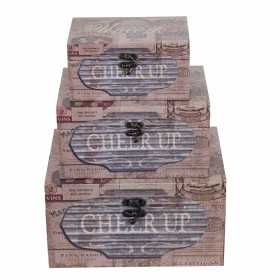 Set de boîtes décoratives Signes Grimalt PVC Bois MDF 20 x 15,5 x 28 cm