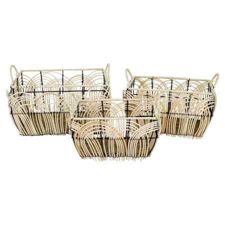 Basket set Signes Grimalt Vegetable fibre 30 x 23 x 40 cm