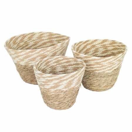 Basket set Signes Grimalt Vegetable fibre 27 x 19 x 27 cm
