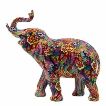 Prydnadsfigur Signes Grimalt Elefant Multicolour 11,5 x 28 x 28 cm