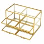 Jewelry box Signes Grimalt Golden Glass Crystal 10 x 11 x 18 cm