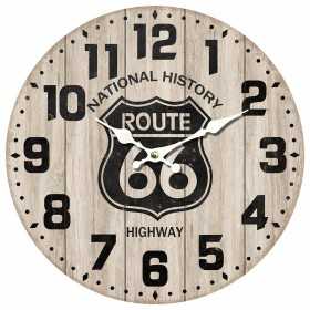 Wanduhr Signes Grimalt Route 66 Holz MDF Vintage 4 x 34 x 34 cm