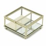 Jewelry box Signes Grimalt Golden Glass Crystal 10 x 5,5 x 10 cm